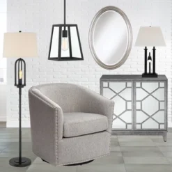 360 Lighting Marcel Rustic Farmhouse Floor Lamp 64" Tall Black Metal With LED Nightlight Natural Linen Drum Shade For Living Room Bedroom Office House -Outlet 360 Lighting Store GUEST 07429048 d133 4e09 b5d6 0e597aeb5628