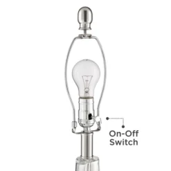 360 Lighting Modern Accent Table Lamps 21.75" High Set Of 2 With USB Charging Port Clear Glass Blue Drum Shade For Living Room Desk Bedroom Office -Outlet 360 Lighting Store GUEST 093df5a9 e97f 409d 978e 226ef9924a00