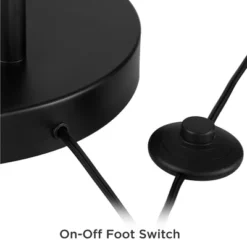 360 Lighting Modern Arc Floor Lamp With USB Charging Port 72" Tall Black White Linen Drum Shade For Living Room Reading House Home -Outlet 360 Lighting Store GUEST 0a424458 0b6c 4aeb 9009 e2448c019225 1