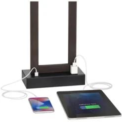 360 Lighting Todd Modern Table Lamp 30" Tall Bronze Rectangular With USB And AC Power Outlet In Base Oatmeal Fabric Shade For Living Room Office House -Outlet 360 Lighting Store GUEST 0d9b5a5f ec91 4f07 9489 4d73016aff8d