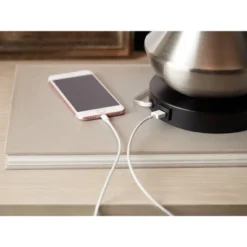 360 Lighting Simon Modern Table Lamps 25 1/2" High Set Of 2 Brushed Nickel With USB Charging Port White Fabric Drum Shade For Bedroom Living Room Desk -Outlet 360 Lighting Store GUEST 0e8058ba 988e 4f58 8953 8c285bebfdfa