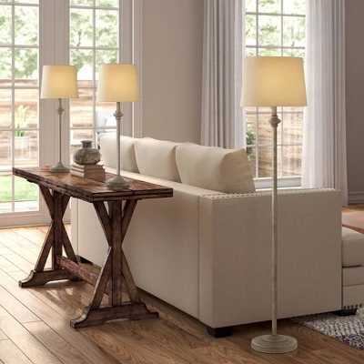 360 Lighting Carter Rustic Farmhouse 3 Piece Table Floor Lamp Set Beige Metal Cream Fabric Tapered Drum Shade For Living Room Bedroom Office House 1 360 Lighting Carter Rustic Farmhouse 3 Piece Table Floor Lamp Set Beige Metal Cream Fabric Tapered Drum Shade For Living Room Bedroom Office House