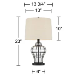 360 Lighting Hudson Rustic Accent Table Lamps 23" High Set Of 2 Bronze Clear Glass USB Charging Port Drum Shade For Bedroom Living Room Bedside Desk 15 360 Lighting Hudson Rustic Accent Table Lamps 23" High Set Of 2 Bronze Clear Glass USB Charging Port Drum Shade For Bedroom Living Room Bedside Desk -Outlet 360 Lighting Store GUEST 1be73704 eec8 472a 839c 1216bb58023c
