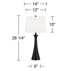 360 Lighting Karl Modern Table Lamps 28 1/4" Tall Set Of 2 Black Metal With USB And AC Power Outlet In Base White Drum Shade For Bedroom Living Room 15 360 Lighting Karl Modern Table Lamps 28 1/4" Tall Set Of 2 Black Metal With USB And AC Power Outlet In Base White Drum Shade For Bedroom Living Room -Outlet 360 Lighting Store GUEST 1e7a6bde 8d89 4f04 851c e4432e3ab67a