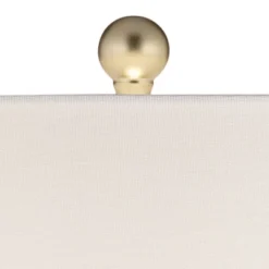 360 Lighting Nesbit Modern Mid Century Table Lamps 25" High Set Of 2 White Ceramic With USB Charging Port Drum Shade For Bedroom Living Room Bedside -Outlet 360 Lighting Store GUEST 21e6e00b 95a5 4118 858d 098767c9de6f