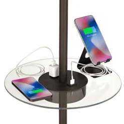 360 Lighting Caper Modern Floor Lamp With Tray Table 60 1/2" Tall Bronze USB And AC Power Outlet Off White Fabric Drum Shade For Living Room Office 10 360 Lighting Caper Modern Floor Lamp With Tray Table 60 1/2" Tall Bronze USB And AC Power Outlet Off White Fabric Drum Shade For Living Room Office -Outlet 360 Lighting Store GUEST 25178af4 1c81 47b3 a794 16d28fc00ba3 1