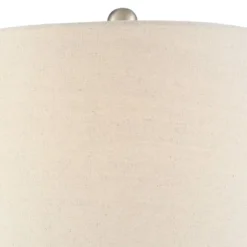 360 Lighting Albert Modern Table Lamp 24 3/4" High Mercury Glass Gourd Oatmeal Drum Shade For Bedroom Living Room Bedside Nightstand Office Kids House -Outlet 360 Lighting Store GUEST 255663f9 21d4 4635 a581 5dc910b4633b