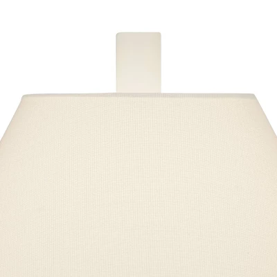 360 Lighting Modern Table Lamps 24 1/2" High Set Of 2 White Sculpture Fabric Cone Shade For Bedroom Living Room House Home Bedside Nightstand Office 2 360 Lighting Modern Table Lamps 24 1/2" High Set Of 2 White Sculpture Fabric Cone Shade For Bedroom Living Room House Home Bedside Nightstand Office - Image 2