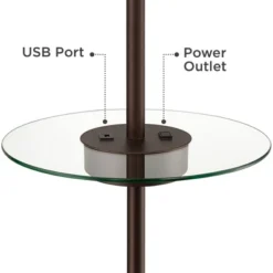 360 Lighting Caper Modern Floor Lamp With Tray Table 60 1/2" Tall Bronze USB And AC Power Outlet Off White Fabric Drum Shade For Living Room Office 11 360 Lighting Caper Modern Floor Lamp With Tray Table 60 1/2" Tall Bronze USB And AC Power Outlet Off White Fabric Drum Shade For Living Room Office -Outlet 360 Lighting Store GUEST 2829501d 1afa 4a1f b736 9c74b6a6668b 1
