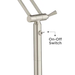 360 Lighting Modern Floor Lamp LED 50" Tall Satin Nickel White Acrylic Diffuser Adjustable For Living Room Reading Bedroom Office -Outlet 360 Lighting Store GUEST 291d0910 34cf 44d4 bf21 5337f4fd200d