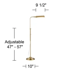 360 Lighting Culver Traditional Pharmacy Floor Lamp Standing 57" Tall Plated Aged Brass LED Adjustable Metal Shade For Living Room Reading Bedroo -Outlet 360 Lighting Store GUEST 2a1e9154 dcb5 4d5d 91c8 1238947e25fe