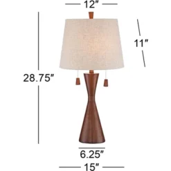 360 Lighting Omar Modern Modern Mid Century Table Lamps 28 3/4" Tall Set Of 2 Brown Wood Oatmeal Tapered Drum Shade For Bedroom Living Room Bedside 9 360 Lighting Omar Modern Modern Mid Century Table Lamps 28 3/4" Tall Set Of 2 Brown Wood Oatmeal Tapered Drum Shade For Bedroom Living Room Bedside -Outlet 360 Lighting Store GUEST 2ad7bf49 f482 40ce aa63 084fc4b98f1d