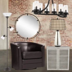 360 Lighting Riley Rustic Farmhouse Torchiere Floor Lamp With Side Lights 72" Tall Painted Bronze Metal Clear Glass Shade For Living Room Reading Home -Outlet 360 Lighting Store GUEST 32a35e69 68cb 4d1a a2a8 1b68ea347871