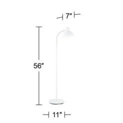 360 Lighting Modern Floor Lamp Adjustable Gooseneck Arm 56" Tall White Metal For Living Room Reading Bedroom Office -Outlet 360 Lighting Store GUEST 32c2d91e 2ed1 4885 9914 f9d8b94cd1aa