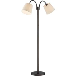 360 Lighting Modern Floor Lamp 56" Tall Dark Bronze Twin Arm Adjustable Gooseneck Neutral Cotton Drum Shade For Living Room Reading Bedroom 13 360 Lighting Modern Floor Lamp 56" Tall Dark Bronze Twin Arm Adjustable Gooseneck Neutral Cotton Drum Shade For Living Room Reading Bedroom -Outlet 360 Lighting Store GUEST 3702bce5 980e 43f0 ace9 255c4d132c50
