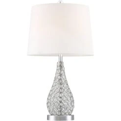 360 Lighting Sergio Modern Accent Table Lamps 23 1/2" High Set Of 2 Acrylic Chrome USB Charging Port White Drum For Bedroom Living Room Bedside Desk -Outlet 360 Lighting Store GUEST 3d608808 3ba7 4e26 a7d0 3bc2d1e50e10