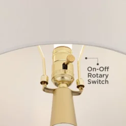 360 Lighting Nesbit Modern Mid Century Table Lamps 25" High Set Of 2 White Ceramic With USB Charging Port Drum Shade For Bedroom Living Room Bedside -Outlet 360 Lighting Store GUEST 3d73b8b4 7286 4f5b 9872 a6ea33fd1939