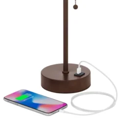 360 Lighting Justin Modern Accent Table Lamps 18 1/4" High Set Of 2 Marbled Bronze Metal With USB Charging Ports Oatmeal Drum Shade For Bedroom Desk 9 360 Lighting Justin Modern Accent Table Lamps 18 1/4" High Set Of 2 Marbled Bronze Metal With USB Charging Ports Oatmeal Drum Shade For Bedroom Desk -Outlet 360 Lighting Store GUEST 3e988342 6175 4e27 a64a d2e1b70bed84