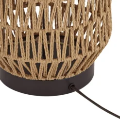 360 Lighting San Carlos Modern Coastal Table Lamp 29" Tall Natural Rattan Wicker Oatmeal Fabric Drum Shade For Bedroom Living Room Bedside Nightstand -Outlet 360 Lighting Store GUEST 3f63e23c 0dea 4cd5 9636 1970a42624b0