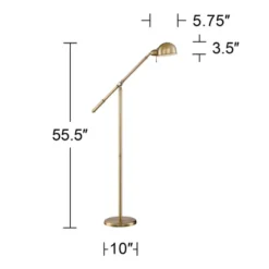 360 Lighting Dawson Traditional Pharmacy Floor Lamp 55" Tall Brass Metal Adjustable Boom Arm Dome Head For Living Room Reading Bedroom Office -Outlet 360 Lighting Store GUEST 4166f241 a923 480c 91af d054b2d7f854