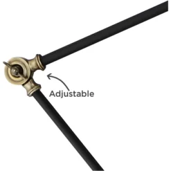 360 Lighting Wray Mid Century Modern Pharmacy Floor Lamp 61" Tall Flat Black Warm Brass Adjustable Swivel Head For Living Room Reading Bedroom Home -Outlet 360 Lighting Store GUEST 4964a8a3 a42b 4f76 89e4 16891d419104