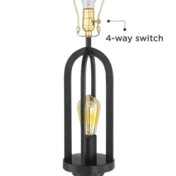 360 Lighting Marcel Rustic Farmhouse Floor Lamp 64" Tall Black Metal With LED Nightlight Natural Linen Drum Shade For Living Room Bedroom Office House -Outlet 360 Lighting Store GUEST 49b204ef 2161 4ae4 a50d 450d4ba6dd5c