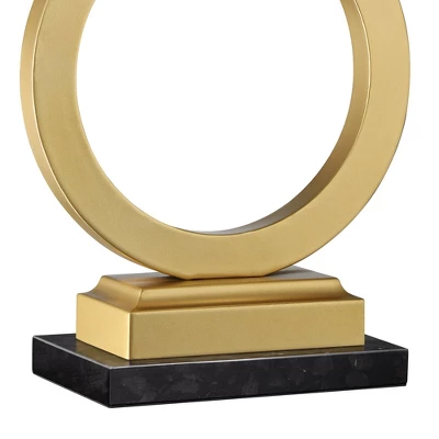 360 Lighting Lauren Modern Table Lamps Set Of 2 With Black Risers 28 1/2" Tall Gold USB Charging Port White Rectangular Shade For Bedroom Living Room 3 360 Lighting Lauren Modern Table Lamps Set Of 2 With Black Risers 28 1/2" Tall Gold USB Charging Port White Rectangular Shade For Bedroom Living Room - Image 3