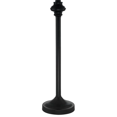 360 Lighting Carter Rustic Farmhouse 3 Piece Table Floor Lamp Set Black Metal Cream Fabric Tapered Drum Shade For Living Room Bedroom Office House 8 360 Lighting Carter Rustic Farmhouse 3 Piece Table Floor Lamp Set Black Metal Cream Fabric Tapered Drum Shade For Living Room Bedroom Office House - Image 8