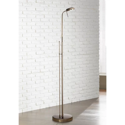 360 Lighting Regan Traditional Pharmacy Floor Lamp 59" Tall Dark Brass Metal LED Adjustable Gooseneck Head For Living Room Reading Bedroom Office 1 360 Lighting Regan Traditional Pharmacy Floor Lamp 59" Tall Dark Brass Metal LED Adjustable Gooseneck Head For Living Room Reading Bedroom Office