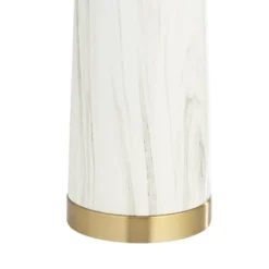 360 Lighting Maceao Modern Table Lamps 28" Tall Set Of 2 White Faux Marble Tapered Drum Shade For Bedroom Living Room Bedside Nightstand Office House -Outlet 360 Lighting Store GUEST 50a7c332 b42e 41f9 a372 27416411a9e6