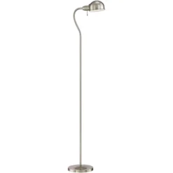 360 Lighting Modern Task Floor Lamp With USB Charging Port 61" Tall Satin Nickel Adjustable Gooseneck Arm For Living Room Reading -Outlet 360 Lighting Store GUEST 5886268a dc0f 4fe8 86f0 29577a877679