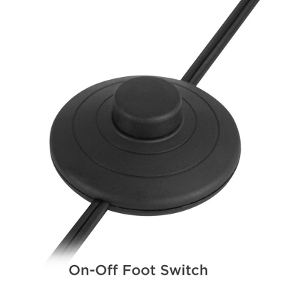 360 Lighting Rayna Mid Century Modern Downbridge Floor Lamp 61 1/2" Tall Black Gold Metal Off White Linen Drum Shade For Living Room Reading Bedroom 5 360 Lighting Rayna Mid Century Modern Downbridge Floor Lamp 61 1/2" Tall Black Gold Metal Off White Linen Drum Shade For Living Room Reading Bedroom - Image 5