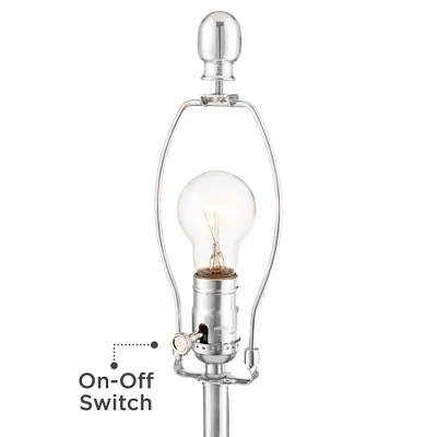 360 Lighting Sergio Modern Accent Table Lamps 23 1/2" High Set Of 2 Chrome Clear Acrylic With USB Charging Port Blue Softback Drum Shade For Home Desk 2 360 Lighting Sergio Modern Accent Table Lamps 23 1/2" High Set Of 2 Chrome Clear Acrylic With USB Charging Port Blue Softback Drum Shade For Home Desk - Image 2