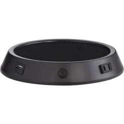 360 Lighting Modern Table Lamp With Dimmable USB And Outlet Workstation Base 24.5" High Bronze Tan Fabric Cylinder For Living Room Desk Bedroom -Outlet 360 Lighting Store GUEST 63508df5 98b9 4e16 94b6 a68538da70f5 1