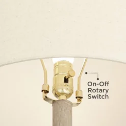 360 Lighting Julio Modern Table Lamp 30" Tall Natural Gray Ceramic Oatmeal Drum Shade For Bedroom Living Room Bedside Nightstand Office Kids House -Outlet 360 Lighting Store GUEST 656f6bb8 8f89 4212 ba1a 02ee596d34ce