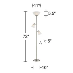 360 Lighting Ellery Modern Torchiere Floor Lamp With Side Lights 72" Tall Brushed Nickel Frosted White Glass Shade For Living Room Reading Bedroom 12 360 Lighting Ellery Modern Torchiere Floor Lamp With Side Lights 72" Tall Brushed Nickel Frosted White Glass Shade For Living Room Reading Bedroom -Outlet 360 Lighting Store GUEST 6b8cb13f 3c91 4d63 91b2 962b241191fe