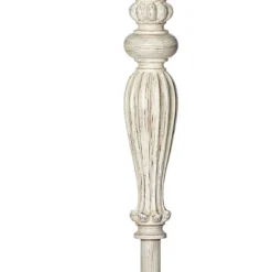 360 Lighting Vintage Shabby Chic Floor Lamp 60" Tall Antique White Cream Scallop Fabric Dome Shade Fringe For Living Room Reading Bedroom -Outlet 360 Lighting Store GUEST 6c783a61 c0f3 4f43 92cb da94f6c47b39