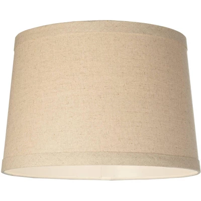 360 Lighting Vintage Shabby Chic Floor Lamp 60" Tall Antique White Washed Burlap Drum Shade For Living Room Reading Bedroom Office 2 360 Lighting Vintage Shabby Chic Floor Lamp 60" Tall Antique White Washed Burlap Drum Shade For Living Room Reading Bedroom Office - Image 2