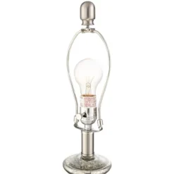 360 Lighting Albert Modern Table Lamp 24 3/4" High Mercury Glass Gourd Oatmeal Drum Shade For Bedroom Living Room Bedside Nightstand Office Kids House -Outlet 360 Lighting Store GUEST 6e98e553 af10 4729 b563 ecea02f705a4