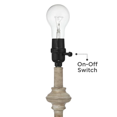 360 Lighting Carter Rustic Farmhouse 3 Piece Table Floor Lamp Set Beige Metal Cream Fabric Tapered Drum Shade For Living Room Bedroom Office House 7 360 Lighting Carter Rustic Farmhouse 3 Piece Table Floor Lamp Set Beige Metal Cream Fabric Tapered Drum Shade For Living Room Bedroom Office House - Image 7