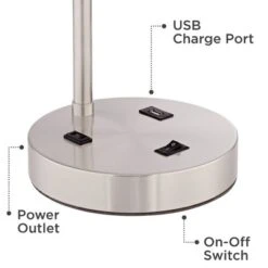 360 Lighting Colby Nickel USB Desk Lamps Set Of 2 With Smart Socket -Outlet 360 Lighting Store GUEST 7189f8b2 ba25 41fb be57 d087e366bfc9