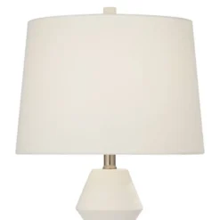 360 Lighting Modern Table Lamps 26" High Set Of 2 White Gourd Fabric Tapered Drum Shade For Bedroom Living Room House Home Bedside Nightstand Office -Outlet 360 Lighting Store GUEST 7200439d d070 489c bc2d 1127d12b1190