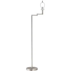 360 Lighting Modern Floor Lamp Base Swing Arm 60.5" Tall Brushed Nickel For Living Room Reading Bedroom Office
