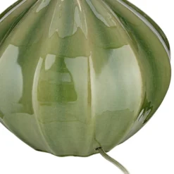 360 Lighting Modern Table Lamp With USB Charging Port 20.5" High Green Ribbed Ceramic Oatmeal Fabric Drum Shade For Bedroom Desk (Color May Vary) -Outlet 360 Lighting Store GUEST 753399ec 6a90 40ec 9e02 fb3b257e4c6c 1