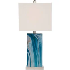 360 Lighting Connie Modern Table Lamps 25" High Set Of 2 Blue Faux Marble With USB Charging Ports LED White Shade For Bedroom Living Room House Desk 13 360 Lighting Connie Modern Table Lamps 25" High Set Of 2 Blue Faux Marble With USB Charging Ports LED White Shade For Bedroom Living Room House Desk -Outlet 360 Lighting Store GUEST 773c63d4 a848 4780 abea c8d125e93bbb