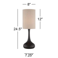 360 Lighting Modern Table Lamp 24.5" High Espresso Bronze Metal Droplet Linen Cylinder Shade For Living Room Family Bedroom Bedside Office 6 360 Lighting Modern Table Lamp 24.5" High Espresso Bronze Metal Droplet Linen Cylinder Shade For Living Room Family Bedroom Bedside Office -Outlet 360 Lighting Store GUEST 77d9bf4d d15e 4e22 9749 54a43be4a16e