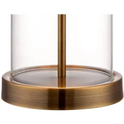 360 Lighting Coastal Table Lamp 26" High Glass Cylinder Gold Fillable White Drum Shade For Living Room Family Bedroom Bedside Nightstand -Outlet 360 Lighting Store GUEST 78212d0f cc24 4cdd b483 50ff94288a45