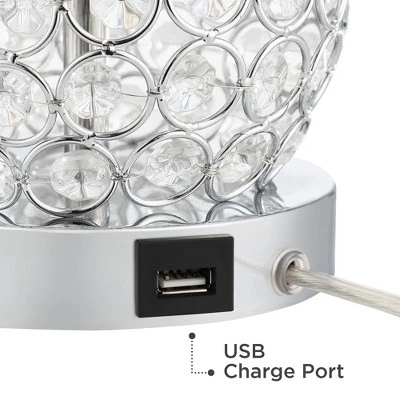 360 Lighting Sergio Modern Table Lamps Set Of 2 With Square Risers 24 1/2" High Acrylic USB Port White Drum Shade For Bedroom Living Room Desk House 4 360 Lighting Sergio Modern Table Lamps Set Of 2 With Square Risers 24 1/2" High Acrylic USB Port White Drum Shade For Bedroom Living Room Desk House - Image 4