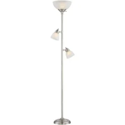360 Lighting Ellery Modern Torchiere Floor Lamp With Side Lights 72" Tall Brushed Nickel Frosted White Glass Shade For Living Room Reading Bedroom 13 360 Lighting Ellery Modern Torchiere Floor Lamp With Side Lights 72" Tall Brushed Nickel Frosted White Glass Shade For Living Room Reading Bedroom -Outlet 360 Lighting Store GUEST 7f33b743 32b6 4949 b743 9c97226e3e84