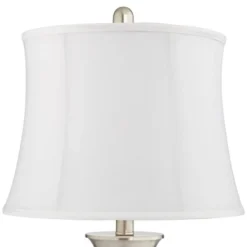 360 Lighting Seymore Modern Table Lamps 26" High Set Of 2 White Softback With USB Charging Port LED Touch On Off Silver Drum Shade For Bedroom Desk -Outlet 360 Lighting Store GUEST 807e5ba1 8374 4702 98cf 1f9f0a9bc4d6